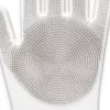 MERY silikónové čistiace rukavice 2 ks 34,5x15,5x2,6cm svetlosivá