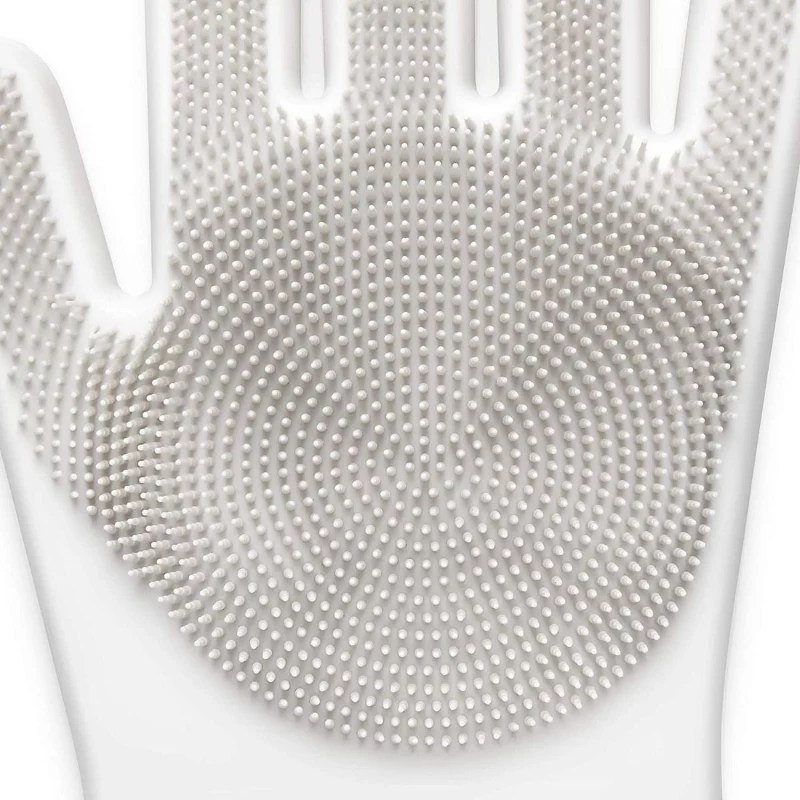 MERY silikónové čistiace rukavice 2 ks 34,5x15,5x2,6cm svetlosivá