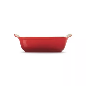LE CREUSET obdĺžniková zapekacia forma Heritage kamenina 19x14cm / 1,1L červená