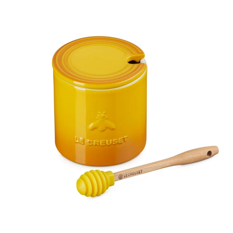 LE CREUSET nádoba na med s lyžičkou 420 ml kamenina žltá