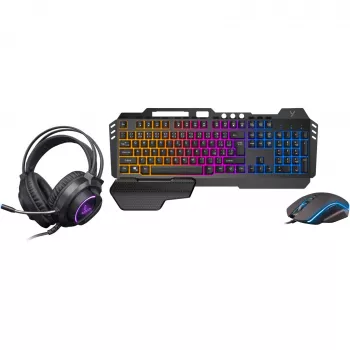YENKEE YGS 01 INFERNO herná sada 3-in-1 - klávesnica, myš, headset | Rainbow LED podsvietenie