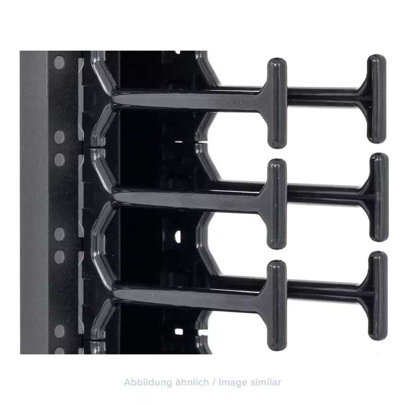 TRITON RAB-VP-H10-X1 vertikálny panel na vedenie káblov 10U, dvojradový hrebeň, čierny