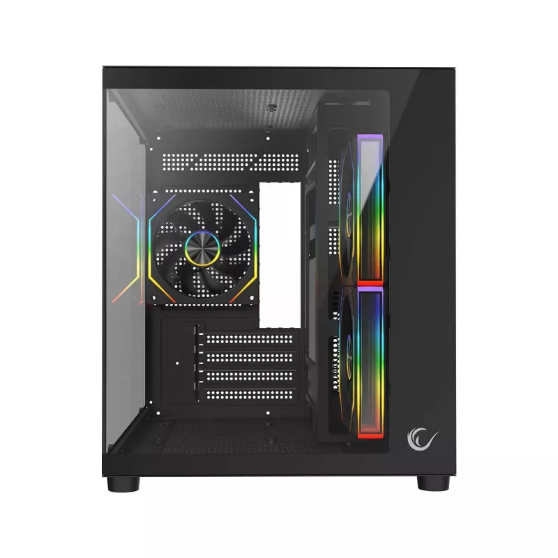 Rampage LUMID PC skriňa M-ATX 3x ventilátor ARGB čierna