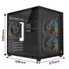 Rampage LUMID PC skriňa M-ATX 3x ventilátor ARGB čierna