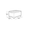 KETER Záhradný stôl/úložný box Scandi Storage Table svetlosivý/tmavosivý