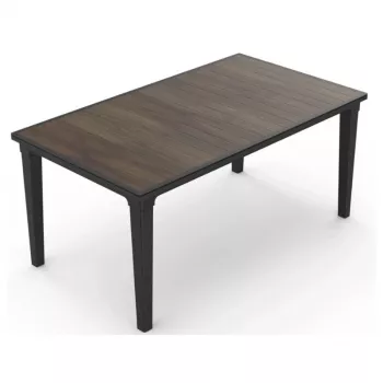 Keter Futura záhradný jedálenský stôl Deco grafit/orech 29216482533