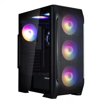 Zalman N7 PLUS V2 ATX Midi-Tower PC skriňa, 7 x 120mm ARGB ventilátorov, tvrdené sklo, čierna