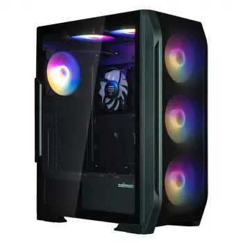 Zalman N7 PLUS V2 ATX Midi-Tower PC skriňa, 7 x 120mm ARGB ventilátorov, tvrdené sklo, čierna