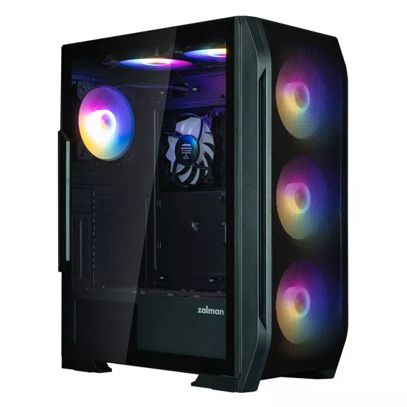Zalman N7 PLUS V2 ATX Midi-Tower PC skriňa, 7 x 120mm ARGB ventilátorov, tvrdené sklo, čierna