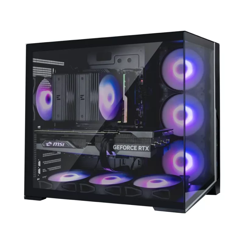 Zalman D40, ATX Mid Tower PC skriňa, 7 x 120mm ARGB ventilátorov, čierna