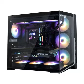 Zalman D40F, ATX Mid Tower PC skriňa, 7 x 120mm FRGB ventilátorov, čierna