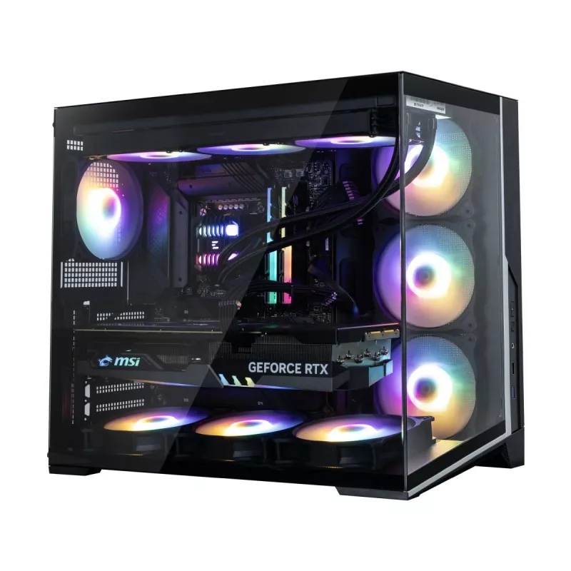 Zalman D40F, ATX Mid Tower PC skriňa, 7 x 120mm FRGB ventilátorov, čierna