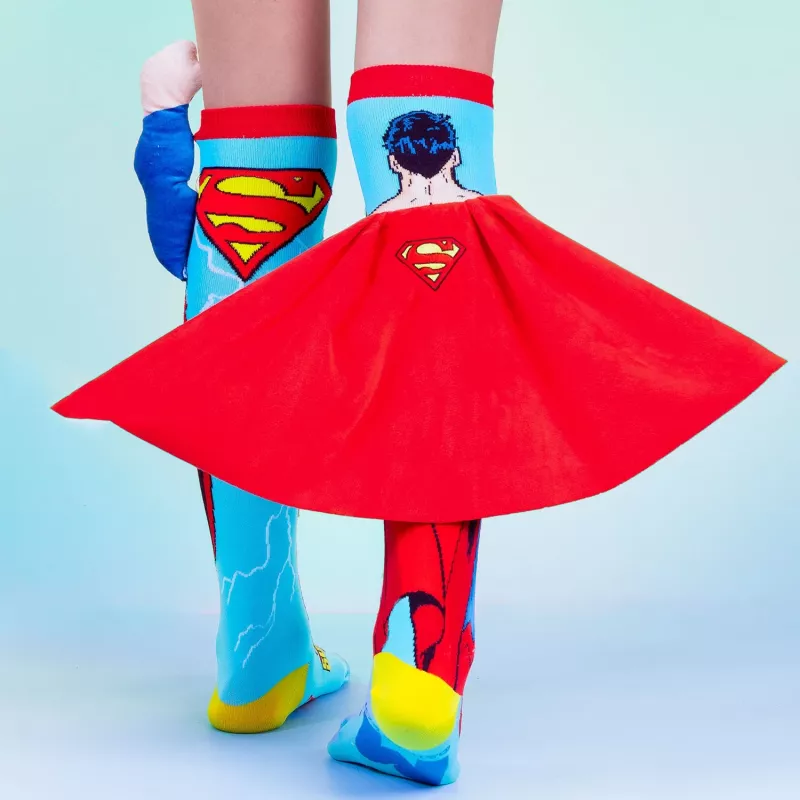MADMIA detské podkolienky ponožky Superman plášť ruka 3D DC Comics / Ms001