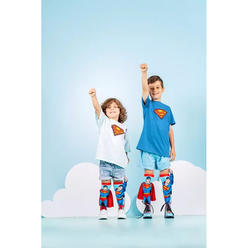 MADMIA detské podkolienky ponožky Superman plášť ruka 3D DC Comics / Ms001