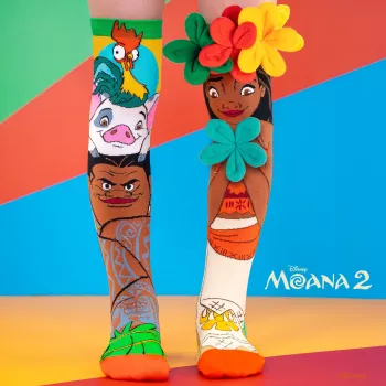 MADMIA detské podkolienky ponožky Vaiana Moana 2 kvety 3D Maui Disney / Md026