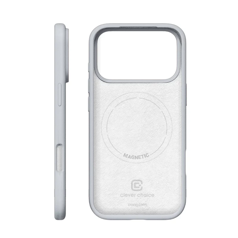Crong Color Cover Magnetic - MagSafe puzdro iPhone 18 Pro / 17 Pro (sivá)