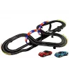 LEAN TOYS pretekárska dráha 2 autá Top Turbo svetlá 7,6 m dlhá