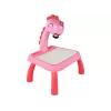 LEAN TOYS biela tabuľa projektor projektor na učenie kreslenia ružový dinosaurus