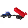 LEAN TOYS traktor s prívesom poľnohospodárske vozidlo farma modrý
