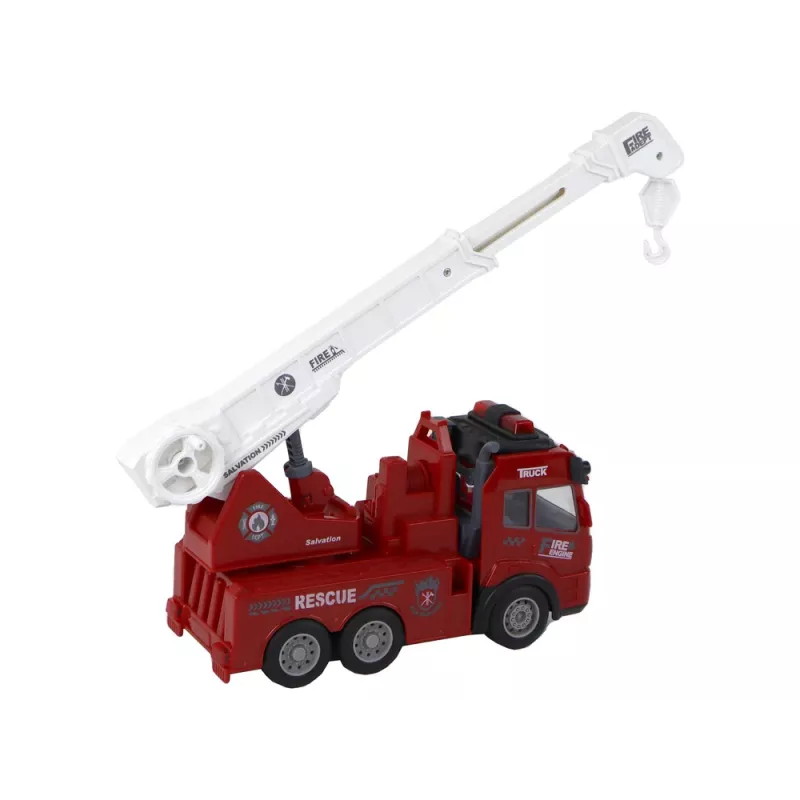 LEAN TOYS hasičské auto s žeriavom diaľkovo ovládaný model
