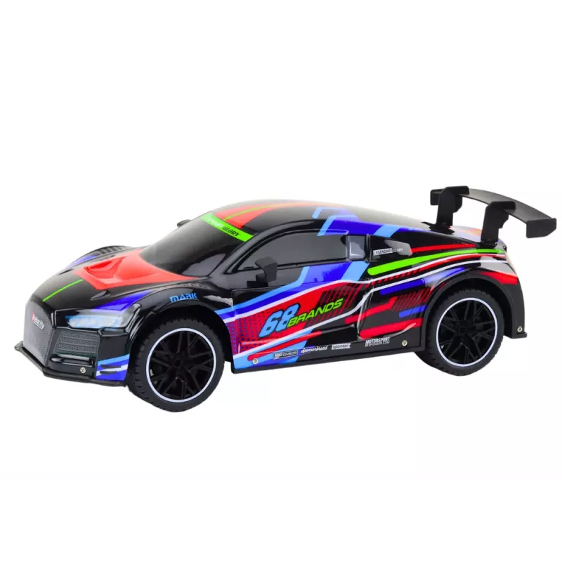 LEAN TOYS RC športové auto 1:10 25 km/h svetlá čierna