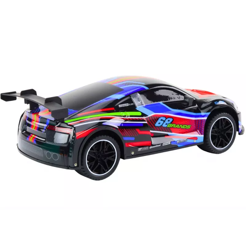 LEAN TOYS RC športové auto 1:10 25 km/h svetlá čierna
