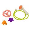 LEAN TOYS hračka do kúpeľa veľryba 3 hroty oranžová