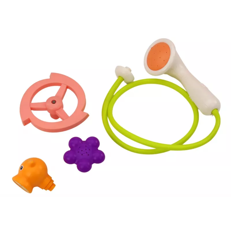 LEAN TOYS hračka do kúpeľa veľryba 3 hroty oranžová