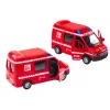 LEAN TOYS hasičské auto 1:32 s otváracími dverami, svetlom a zvukom, náhon, červená