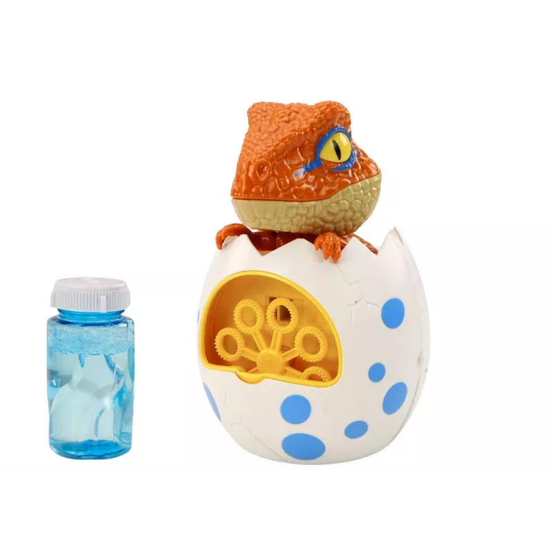 LEAN TOYS stroj na bubliny dinosaurus v tekutom vajíčku