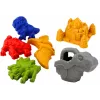 LEAN TOYS sada vedierko na piesok so sprchou, lopatkou, hrabličkami, formičkami, dinosaurus