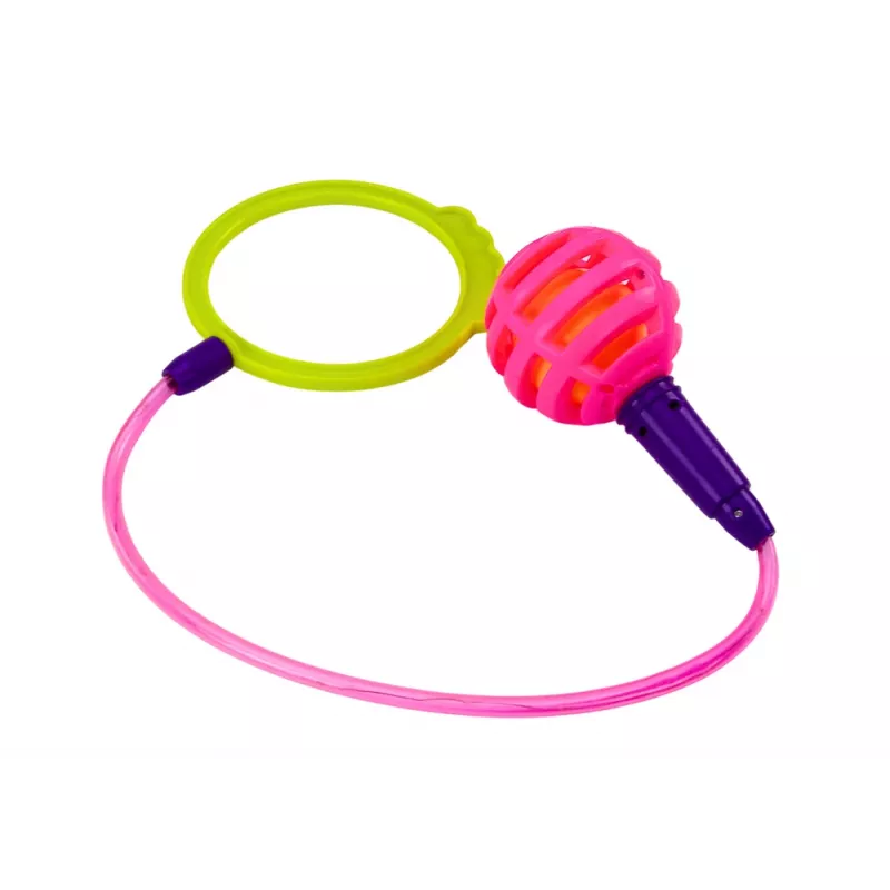 LEAN TOYS Skipper hula hop švihadlo, ružová, LED