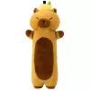 LEAN TOYS plyšový maskot morča s ovocným dlhým valčekovým vankúšom hnedá 45 cm