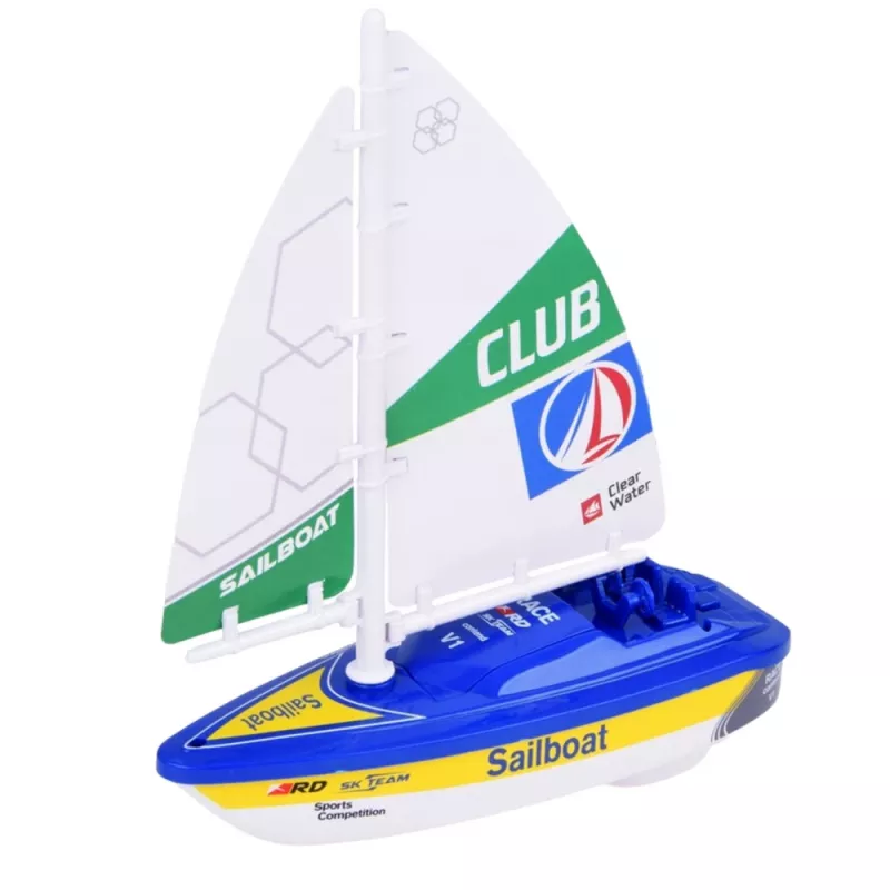 LEAN TOYS plachetnica vodná loď na batérie turbínový pohon modrá