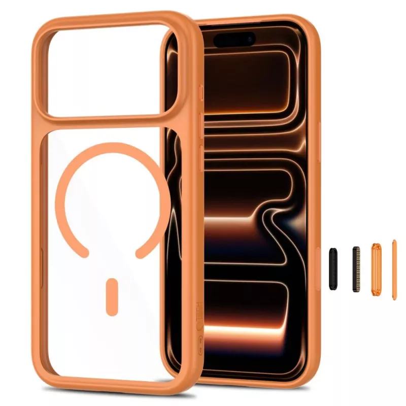 TECH-PROTECT MAGONE MAGSAFE CC + SKLO 2ER-PACK IPHONE 17 PRO MAX / 18 PRO MAX COSMIC ORANGE/CLEAR
