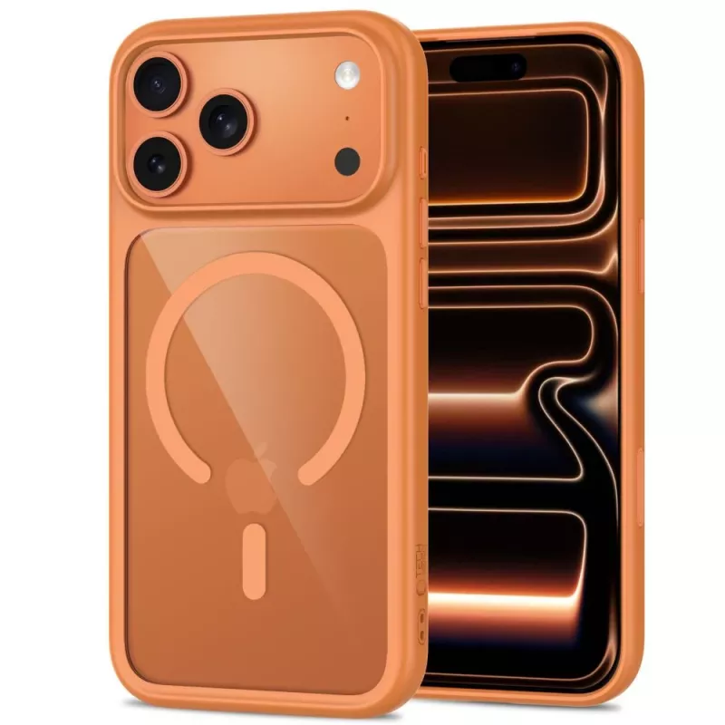TECH-PROTECT MAGONE MAGSAFE CC + SKLO 2ER-PACK IPHONE 17 PRO MAX / 18 PRO MAX COSMIC ORANGE/CLEAR