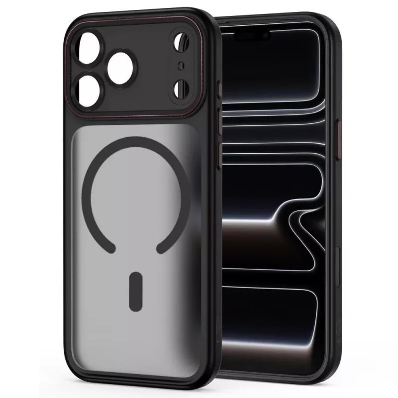 TECH-PROTECT MAGCAM MAGSAFE IPHONE 17 PRO MAX / 18 PRO MAX MATNÁ ČIERNA/ČERVENÁ