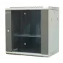 EMITER EM/AP6412 12U nástenný sieťový rozvádzač 600x450x635mm sklenený predný panel čierny