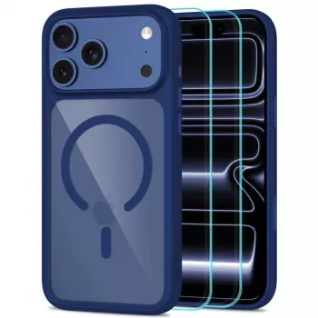 TECH-PROTECT MAGONE MAGSAFE CC + SKLO 2-PACK IPHONE 17 PRO MAX / 18 PRO MAX DEEP BLUE/CLEAR