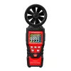 HABOTEST HT625B digitálny anemometer s USB, merací prístroj rýchlosti vetra/teploty/objemu vzduchu, podsvietený LCD, externý lopatkový senzor