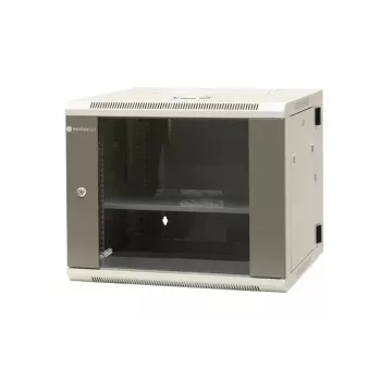 EMITER EM/AH6509 19 palcový 9U nástenný rozdeľovací rozvádzač s tvrdenými sklenenými dverami, 600x550x500 mm, čierny