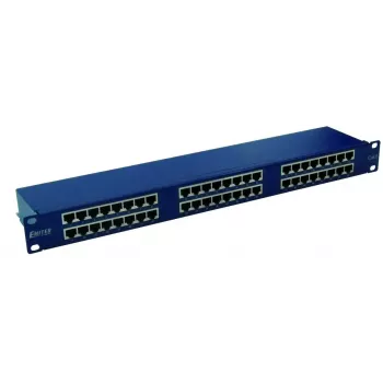 EMITERNET PATCHPANEL 19, 48XRJ45 STP CAT.6 (1U) S ÚLOŽNÝM PRIESTOROM, MODRÝ