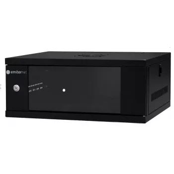 EMITER EM/SH02B5404-08 nástenný sieťový rozvádzač 19 palcov 4U 550x450x230 mm sklenené dvere