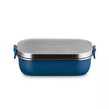 LE CREUSET obedový box ON THE GO 900 ml modrý