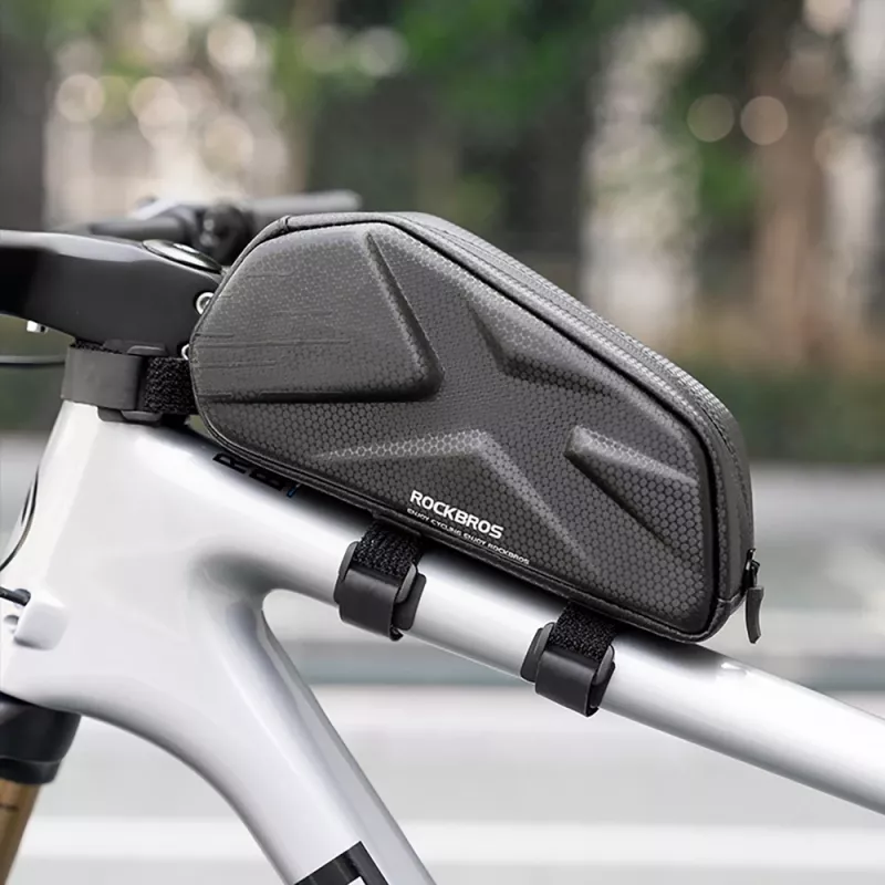 Rockbros cyklistická taška, vystužená, na rám, na hornú rúru 1,4 l – čierna