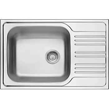 DEANTE ZEX 311B 1-drezový nerezový drez s odkvapkávacou plochou, nerez, reverzibilný, 780x435 mm