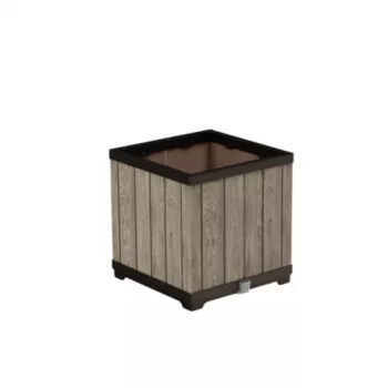 KETER Deco štvorcový črepník Ashwood kvetináč