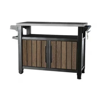 KETER Grilovací stôl Deco Unity XL 207L orechový odtieň