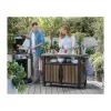 KETER Grilovací stôl Deco Unity XL 207L orechový odtieň