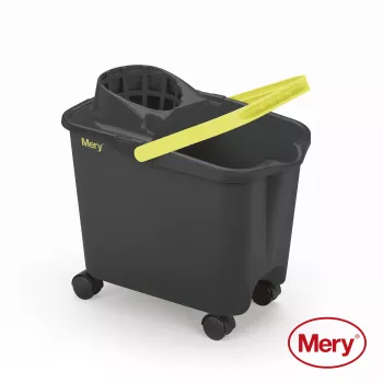 MERY Vedro 14L s nasúvacími kolieskami sivé